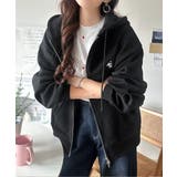 羽織って暖か、さらりと洒落感。胸元ワンポイント刺繍裏起毛ダブルジップパーカー | Classical Elf  | 詳細画像5 