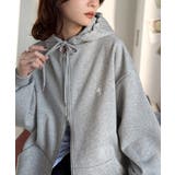 羽織って暖か、さらりと洒落感。胸元ワンポイント刺繍裏起毛ダブルジップパーカー | Classical Elf  | 詳細画像9 