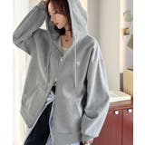 羽織って暖か、さらりと洒落感。胸元ワンポイント刺繍裏起毛ダブルジップパーカー | Classical Elf  | 詳細画像11 