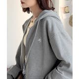 羽織って暖か、さらりと洒落感。胸元ワンポイント刺繍裏起毛ダブルジップパーカー | Classical Elf  | 詳細画像14 