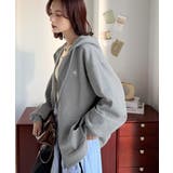 羽織って暖か、さらりと洒落感。胸元ワンポイント刺繍裏起毛ダブルジップパーカー | Classical Elf  | 詳細画像17 