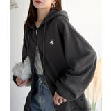 羽織って暖か、さらりと洒落感。胸元ワンポイント刺繍裏起毛ダブルジップパーカー | Classical Elf  | 詳細画像19 