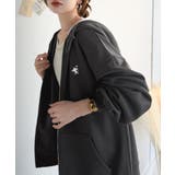 羽織って暖か、さらりと洒落感。胸元ワンポイント刺繍裏起毛ダブルジップパーカー | Classical Elf  | 詳細画像23 