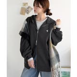 羽織って暖か、さらりと洒落感。胸元ワンポイント刺繍裏起毛ダブルジップパーカー | Classical Elf  | 詳細画像25 