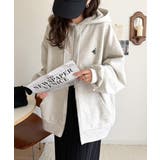 羽織って暖か、さらりと洒落感。胸元ワンポイント刺繍裏起毛ダブルジップパーカー | Classical Elf  | 詳細画像30 