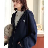 羽織って暖か、さらりと洒落感。胸元ワンポイント刺繍裏起毛ダブルジップパーカー | Classical Elf  | 詳細画像41 