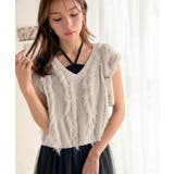 ヘルシーな肌見せで、あざと魅せ。フリンジニット×フレアーチュールワンピースセット… | Classical Elf  | 詳細画像6 