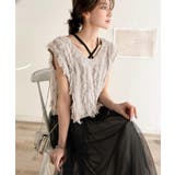 ヘルシーな肌見せで、あざと魅せ。フリンジニット×フレアーチュールワンピースセット… | Classical Elf  | 詳細画像3 