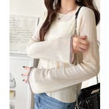 透き通る気品を、日常に。ランダムタックシアー袖フレア長袖トップス | Classical Elf | 詳細画像8