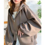 悩まずお洒落、着るだけでサマになる。クロップドワイドダンボール切替パーカー（長袖… | Classical Elf  | 詳細画像11 