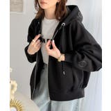 悩まずお洒落、着るだけでサマになる。クロップドワイドダンボール切替パーカー（長袖… | Classical Elf  | 詳細画像5 