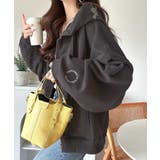 バランスの良い丈感でさりげなくスタイルアップ♪クロップドワイド裏起毛切り替えパー… | Classical Elf | 詳細画像18