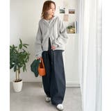 バランスの良い丈感でさりげなくスタイルアップ♪クロップドワイド裏起毛切り替えパー… | Classical Elf | 詳細画像21