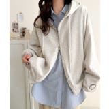 バランスの良い丈感でさりげなくスタイルアップ♪クロップドワイド裏起毛切り替えパー… | Classical Elf | 詳細画像22