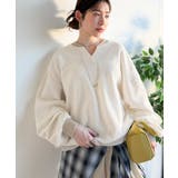 今っぽさは、色でつくる。オーバーサイズ配色ワッフルプルオーバー | Classical Elf  | 詳細画像7 