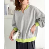 今っぽさは、色でつくる。オーバーサイズ配色ワッフルプルオーバー | Classical Elf  | 詳細画像11 