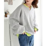 今っぽさは、色でつくる。オーバーサイズ配色ワッフルプルオーバー | Classical Elf  | 詳細画像15 