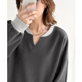 今っぽさは、色でつくる。オーバーサイズ配色ワッフルプルオーバー | Classical Elf  | 詳細画像20 