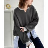 今っぽさは、色でつくる。オーバーサイズ配色ワッフルプルオーバー | Classical Elf  | 詳細画像21 