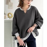 今っぽさは、色でつくる。オーバーサイズ配色ワッフルプルオーバー | Classical Elf  | 詳細画像23 