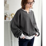 今っぽさは、色でつくる。オーバーサイズ配色ワッフルプルオーバー | Classical Elf  | 詳細画像24 