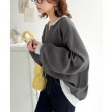 今っぽさは、色でつくる。オーバーサイズ配色ワッフルプルオーバー | Classical Elf  | 詳細画像25 