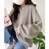 今っぽさは、色でつくる。オーバーサイズ配色ワッフルプルオーバー | Classical Elf  | 詳細画像29 