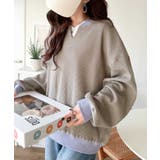 今っぽさは、色でつくる。オーバーサイズ配色ワッフルプルオーバー | Classical Elf  | 詳細画像32 