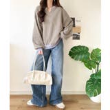 今っぽさは、色でつくる。オーバーサイズ配色ワッフルプルオーバー | Classical Elf  | 詳細画像37 