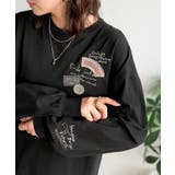 ブラック | ゆるさの中に「ちょうどいい」お洒落感！綿100％刺繍ワッペンドルマンロンTEE（… | Classical Elf 