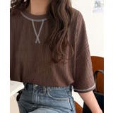 カラーで遊び心をプラス。配色ステッチ楊柳ガゼットトップス (半袖) | Classical Elf  | 詳細画像28 