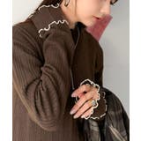 甘さ控えめ、配色メロウがイマドキ。ダブルフリル使いリブニットプルオーバー(長袖) | Classical Elf | 詳細画像28