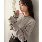 甘さ控えめ、配色メロウがイマドキ。ダブルフリル使いリブニットプルオーバー(長袖) | Classical Elf | 詳細画像39