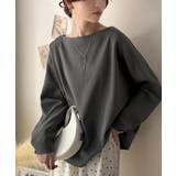 一枚で、品よく華奢見え。袖タック×マットゴールドボタン使い ボートネックポンチ素… | Classical Elf | 詳細画像25