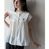 デイリーからお出かけまで大活躍。フレンチスリーブ胸刺繍ギャザーシャツ | Classical Elf | 詳細画像9
