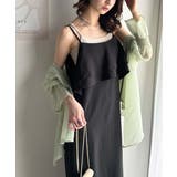 上品シルエットが大人可愛い。ダブルフリルキャミワンピース（ロング丈） | Classical Elf  | 詳細画像7 