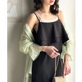 上品シルエットが大人可愛い。ダブルフリルキャミワンピース（ロング丈） | Classical Elf  | 詳細画像2 