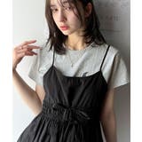 旬のレイヤードスタイルがこれ一着で即完成。ダブルリボン使いキャミ&ムーン刺繍半袖… | Classical Elf | 詳細画像14