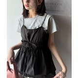 旬のレイヤードスタイルがこれ一着で即完成。ダブルリボン使いキャミ&ムーン刺繍半袖… | Classical Elf | 詳細画像17