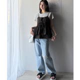 旬のレイヤードスタイルがこれ一着で即完成。ダブルリボン使いキャミ&ムーン刺繍半袖… | Classical Elf | 詳細画像20