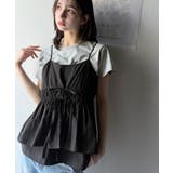 旬のレイヤードスタイルがこれ一着で即完成。ダブルリボン使いキャミ&ムーン刺繍半袖… | Classical Elf | 詳細画像21