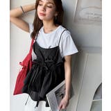 旬のレイヤードスタイルがこれ一着で即完成。ダブルリボン使いキャミ&ムーン刺繍半袖… | Classical Elf | 詳細画像1