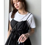 旬のレイヤードスタイルがこれ一着で即完成。ダブルリボン使いキャミ&ムーン刺繍半袖… | Classical Elf | 詳細画像4