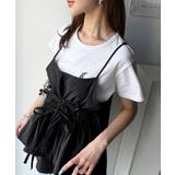 旬のレイヤードスタイルがこれ一着で即完成。ダブルリボン使いキャミ&ムーン刺繍半袖… | Classical Elf | 詳細画像5