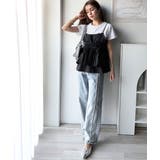 旬のレイヤードスタイルがこれ一着で即完成。ダブルリボン使いキャミ&ムーン刺繍半袖… | Classical Elf | 詳細画像7