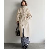 大人の魅力を引き立てる、上品な一着。ベルト付き比翼メルトンコート(ロング丈) | Classical Elf | 詳細画像8