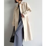 大人の魅力を引き立てる、上品な一着。ベルト付き比翼メルトンコート(ロング丈) | Classical Elf | 詳細画像9