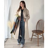 大人の魅力を引き立てる、上品な一着。ベルト付き比翼メルトンコート(ロング丈) | Classical Elf | 詳細画像11