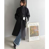 大人の魅力を引き立てる、上品な一着。ベルト付き比翼メルトンコート(ロング丈) | Classical Elf | 詳細画像16