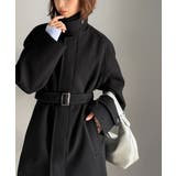 大人の魅力を引き立てる、上品な一着。ベルト付き比翼メルトンコート(ロング丈) | Classical Elf | 詳細画像17